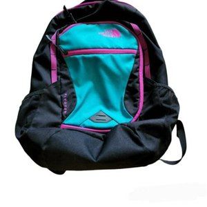 north face light pink backpack